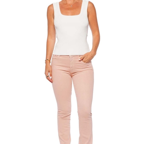 MOTHER DENIM THE INSIDER HOVER PEACH PARFAIT JEAN - Picture 4 of 10